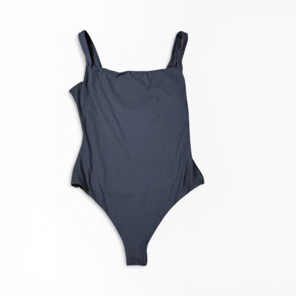 SKIMS Black Size Small BodySuit Thong Square Neck Shapewear Tank